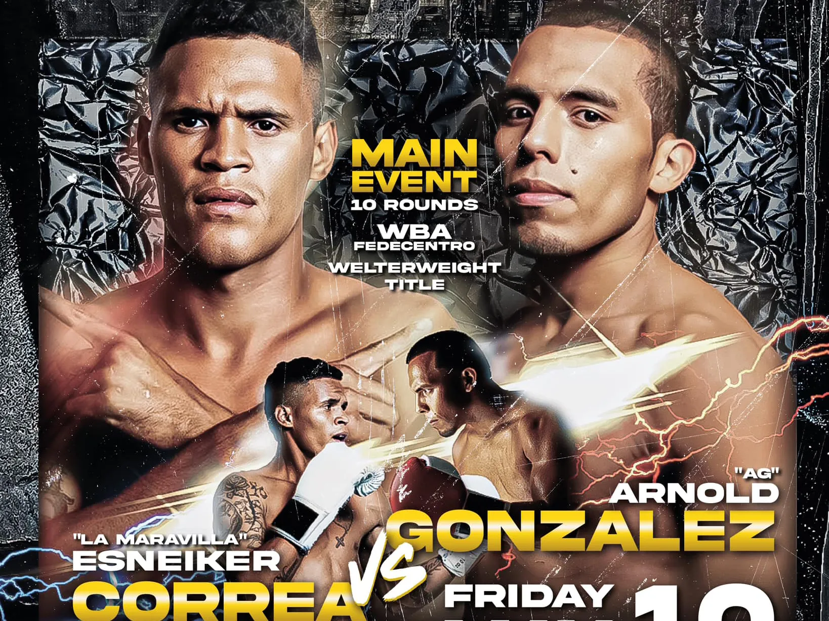 Arnold González vs Esneiker Correa el viernes en New York