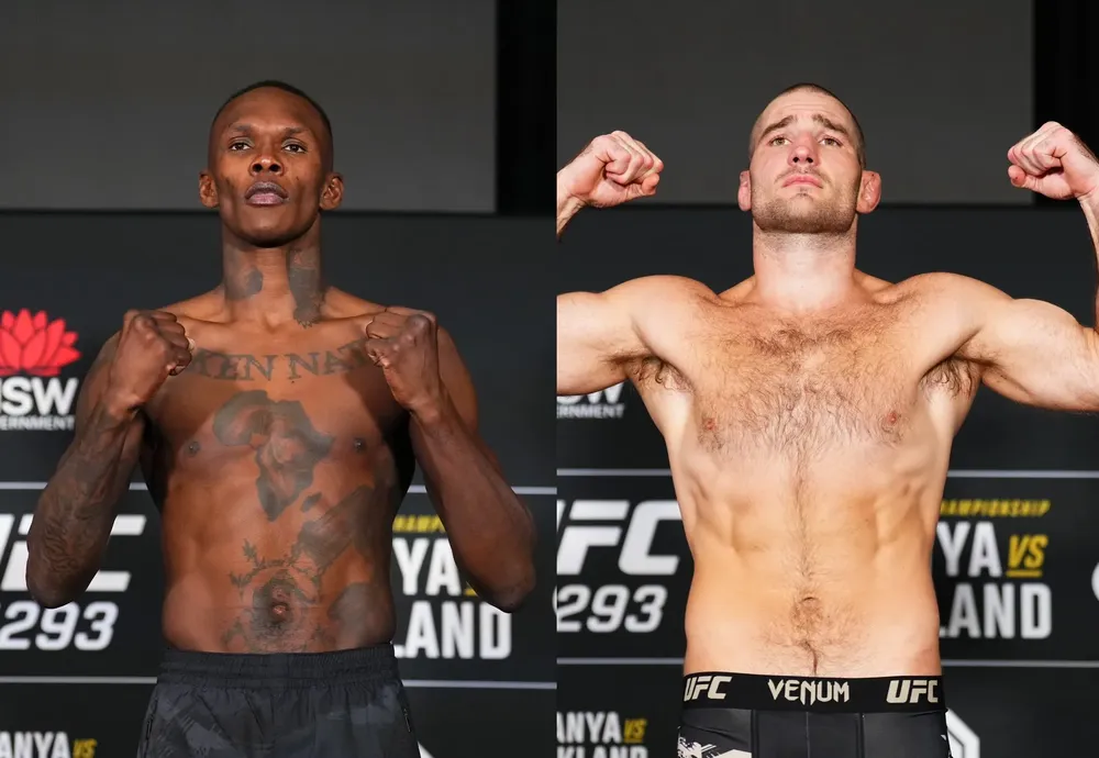 Adesanya 184.8 y Strickland 184.9 el sábado en Australia