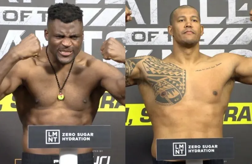 Francis Ngannou 256.8 y Renan Ferreira 261.5 en peso para Riyadh