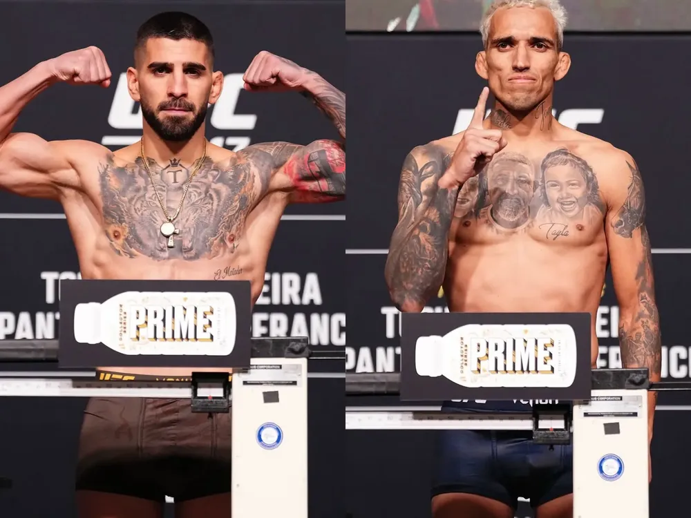 Ilia Topuria y Charles Oliveira cumplen peso por el título vacante de peso ligero UFC
