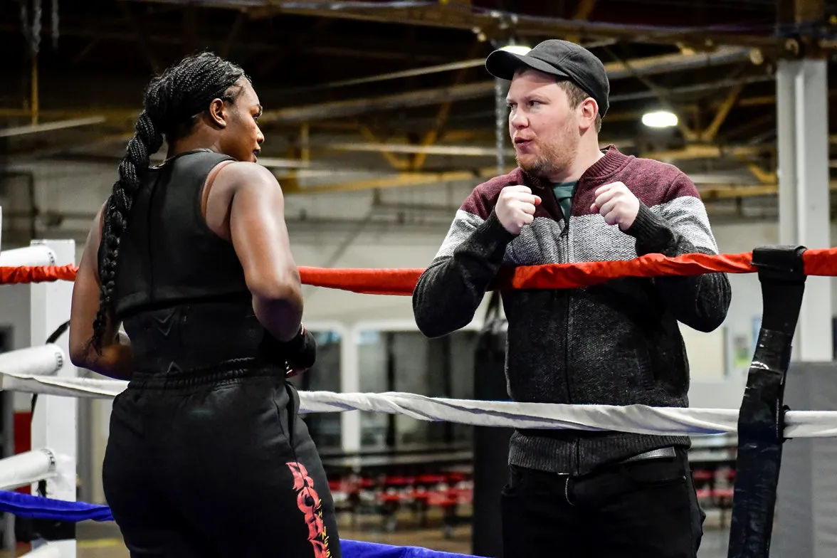 Claressa Shields vs Danielle Perkins Media Workout - 1.7.2024 - Photo x Adam J. Dewey-Salita Promotions-33