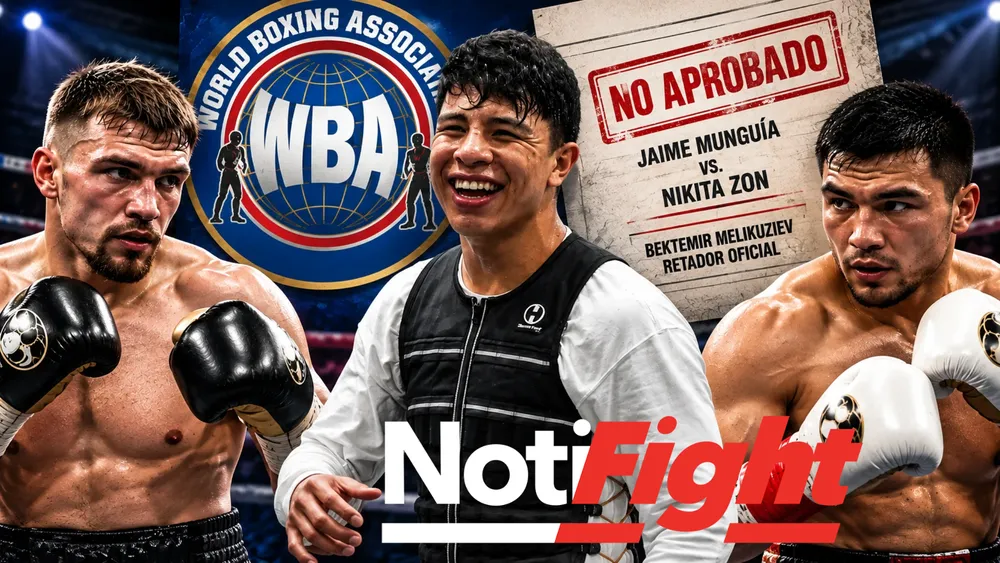 Collage de boxeo con sello WBA