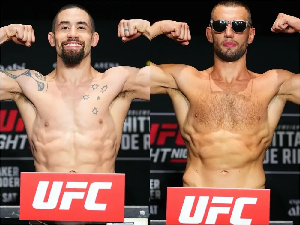 Robert Whittaker 185.5 y Reinier de Ridder 186 cumplen peso para UFC on ABC 9 en Abu Dhabi