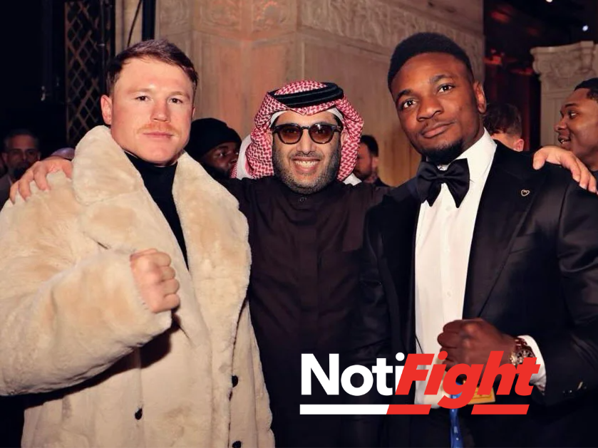Saúl Canelo Álvarez, Turki Alashikh y Christian Mbilli / Instagram: @riyadhseason