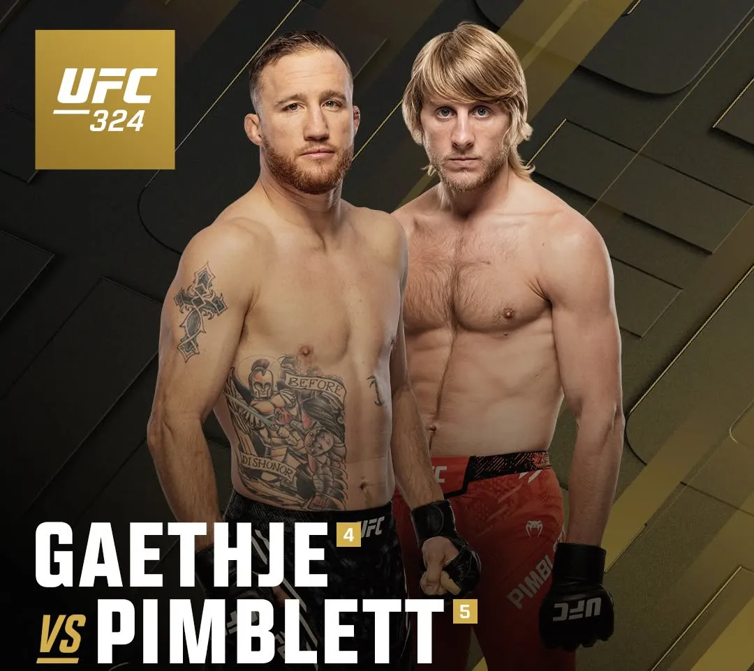 ¡Por interino de peso ligero! Justin Gaethje vs Paddy Pimblett el 24 de enero en UFC 324