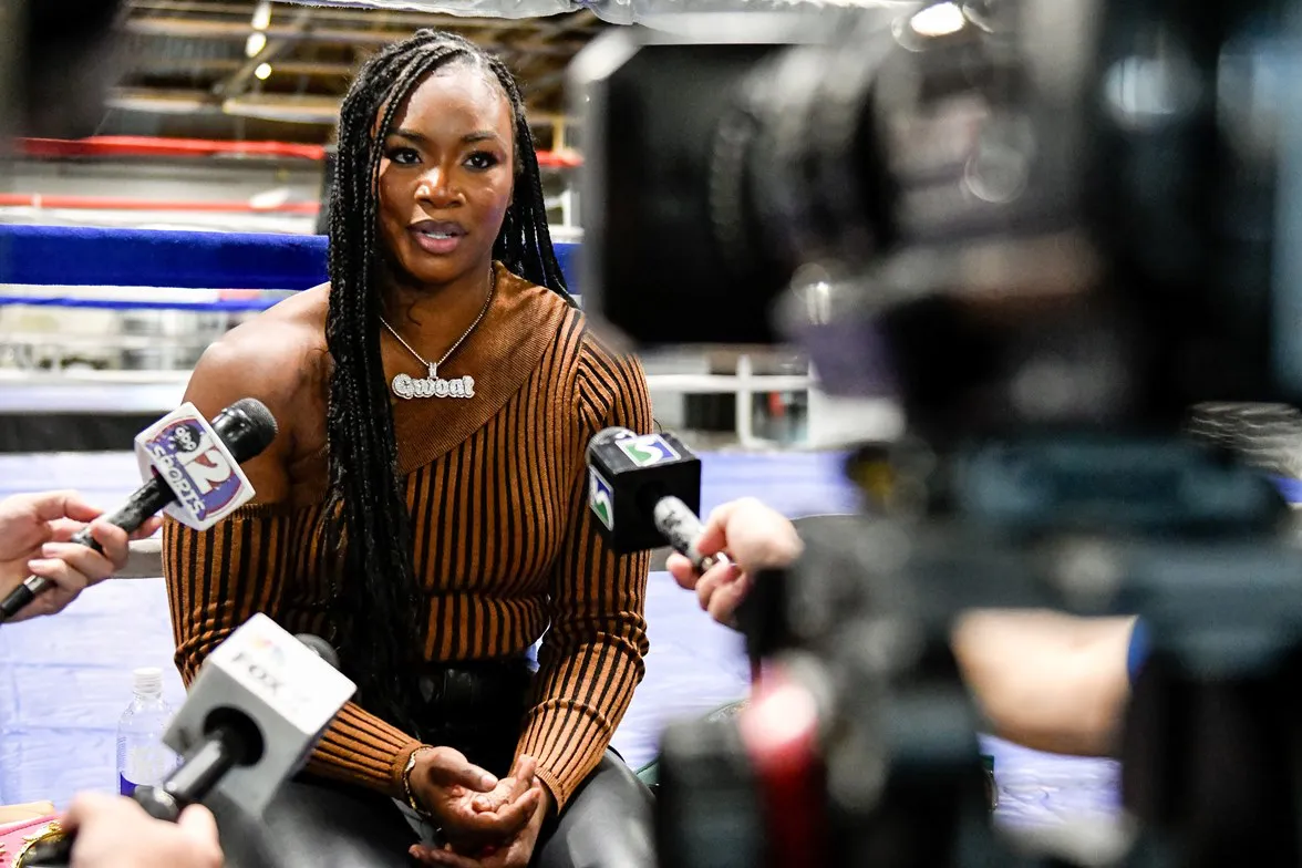 Claressa Shields vs Danielle Perkins Media Workout - 1.7.2024 - Photo x Adam J. Dewey-Salita Promotions-24