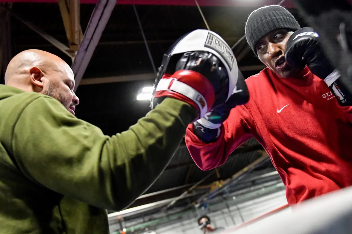 Claressa Shields vs Danielle Perkins Media Workout - 1.7.2024 - Photo x Adam J. Dewey-Salita Promotions-9