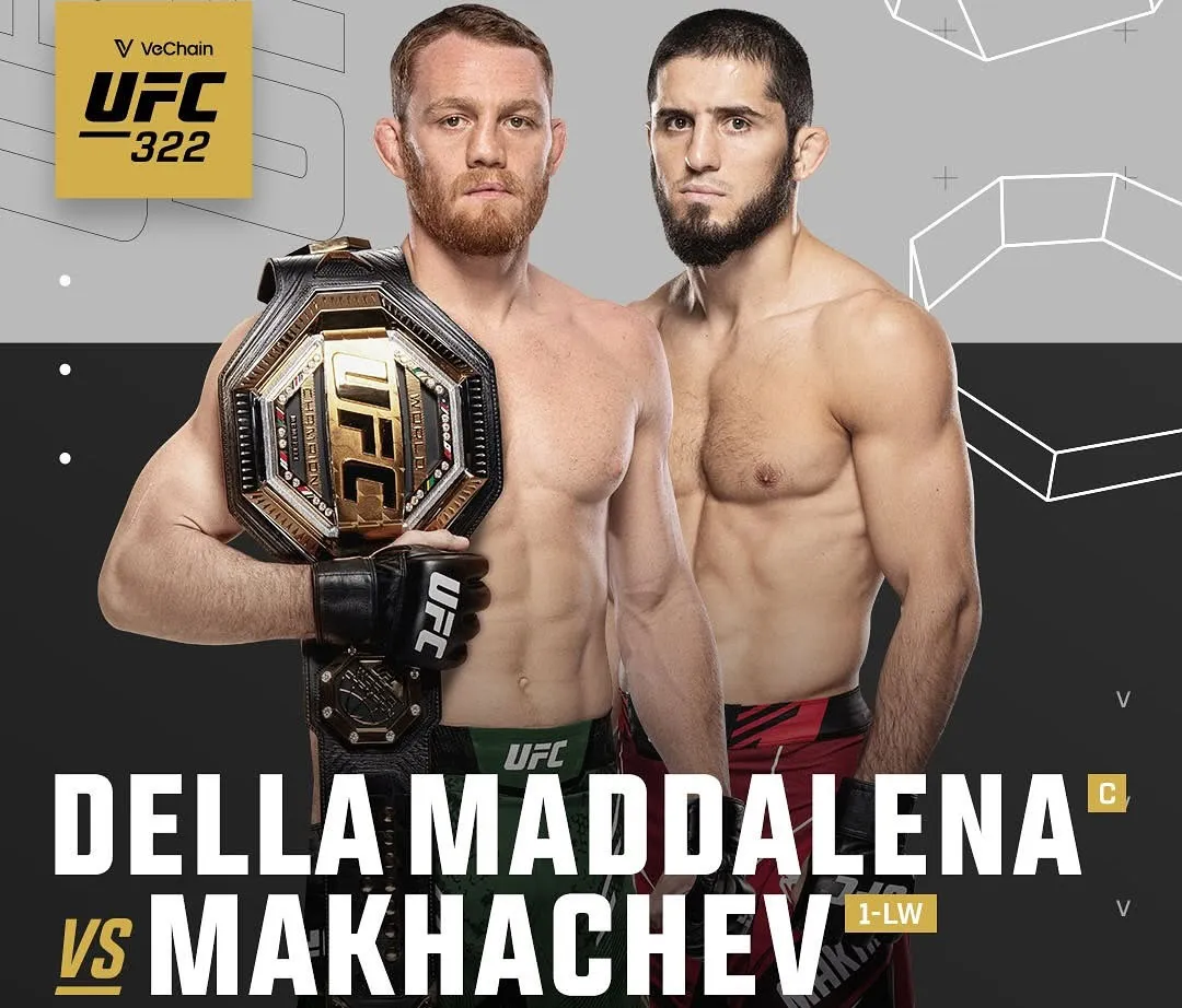 Dana White oficializa Jack Della Maddalena vs Islam Makhachev como estelar de UFC 322
