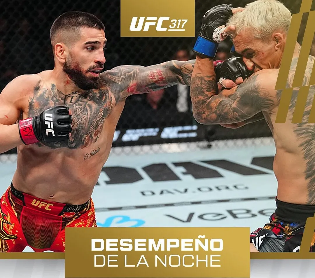 Ilia Topuria gana bono por desempeño tras devastador nocaut en UFC 317