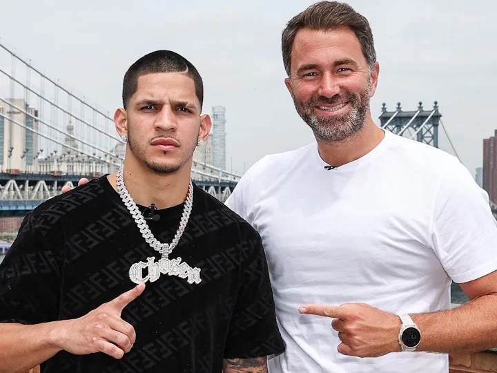 Edgar Berlanga y Eddie Hearn