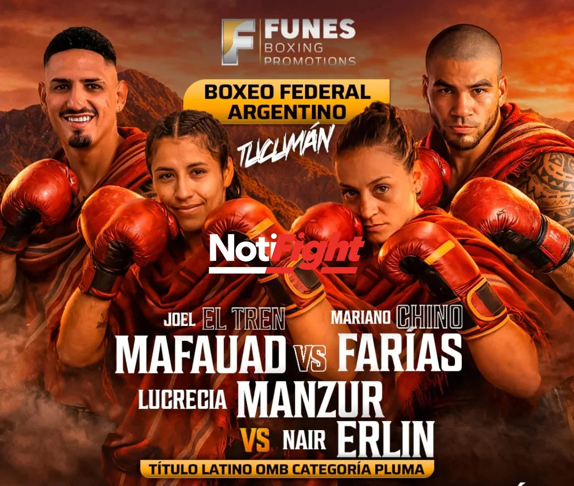 Joel Mafaud vs Mariano Farias Poster Funes Boxing Promotions NF