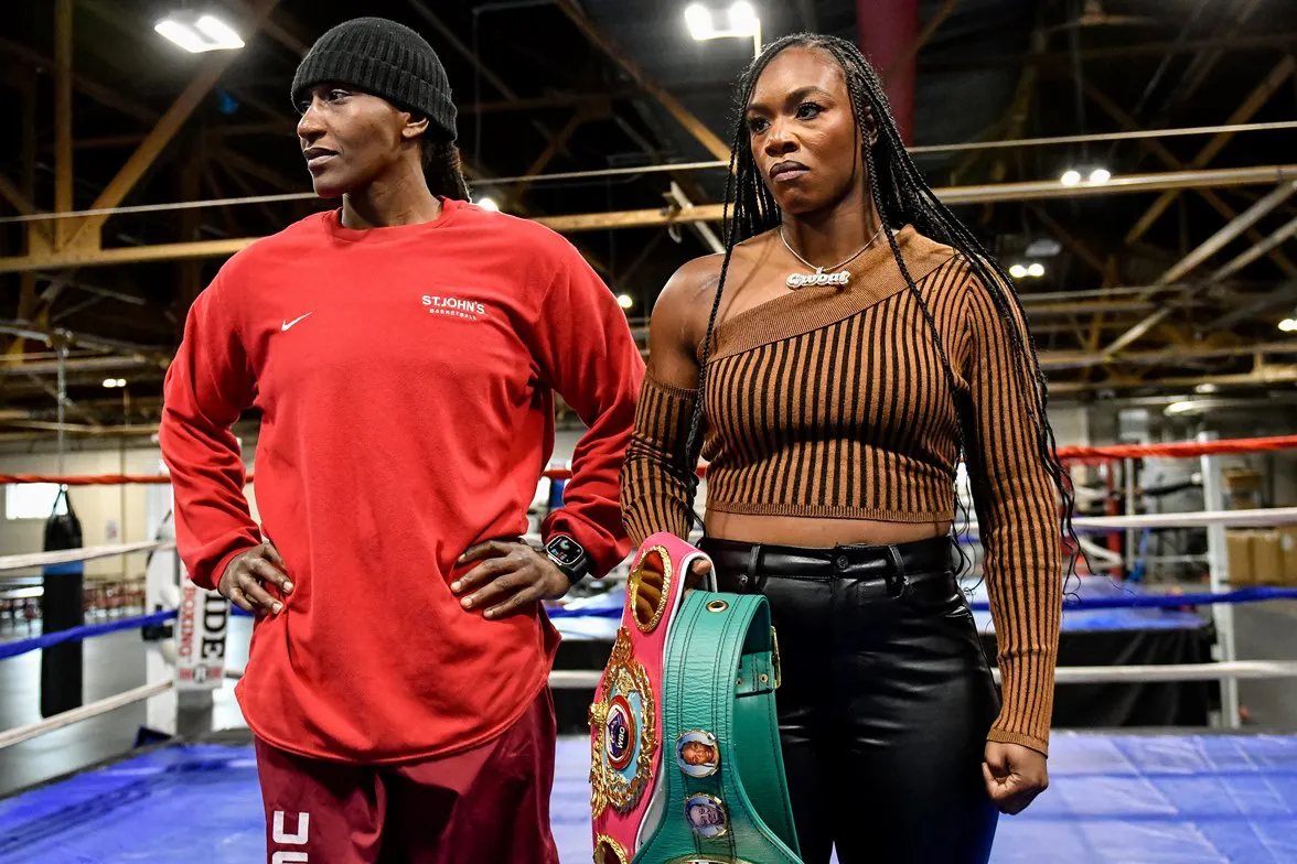 Claressa Shields vs Danielle Perkins Media Workout - 1.7.2024 - Photo x Adam J. Dewey-Salita Promotions-16