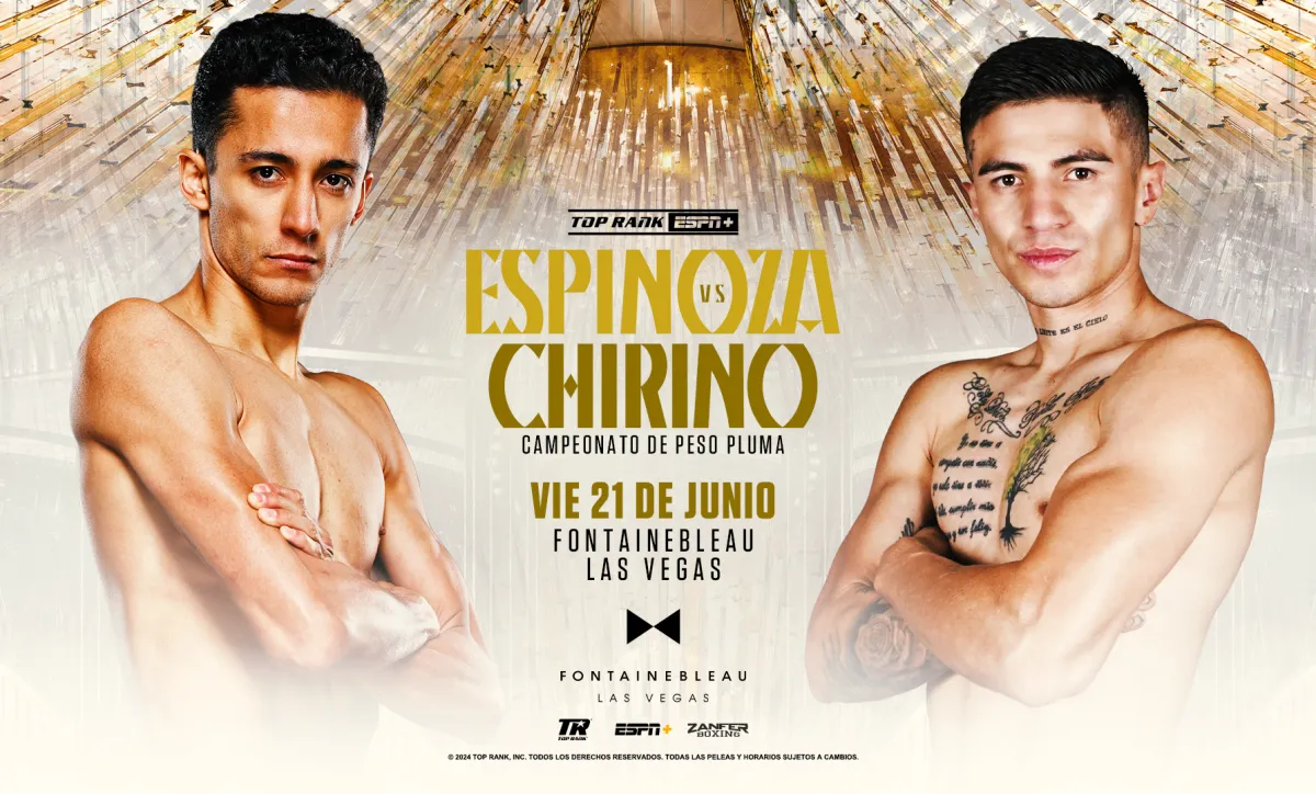 Rafael Espinoza vs Sergio Chirino confirmado el 21 de junio