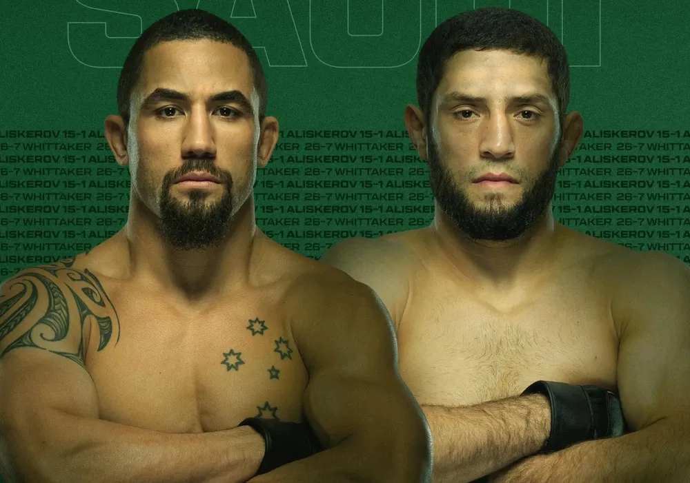 Robert Whittaker vs Ikram Aliskerov el sábado en Riyadh y ESPN