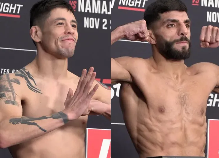 Brandon Moreno y Amir Albazi en peso para el UFC Edmonton del sábado por ESPN