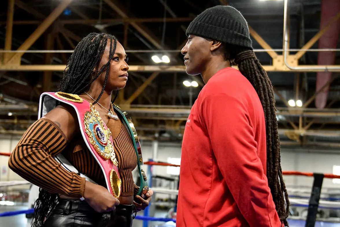 Claressa Shields vs Danielle Perkins Media Workout - 1.7.2024 - Photo x Adam J. Dewey-Salita Promotions-18