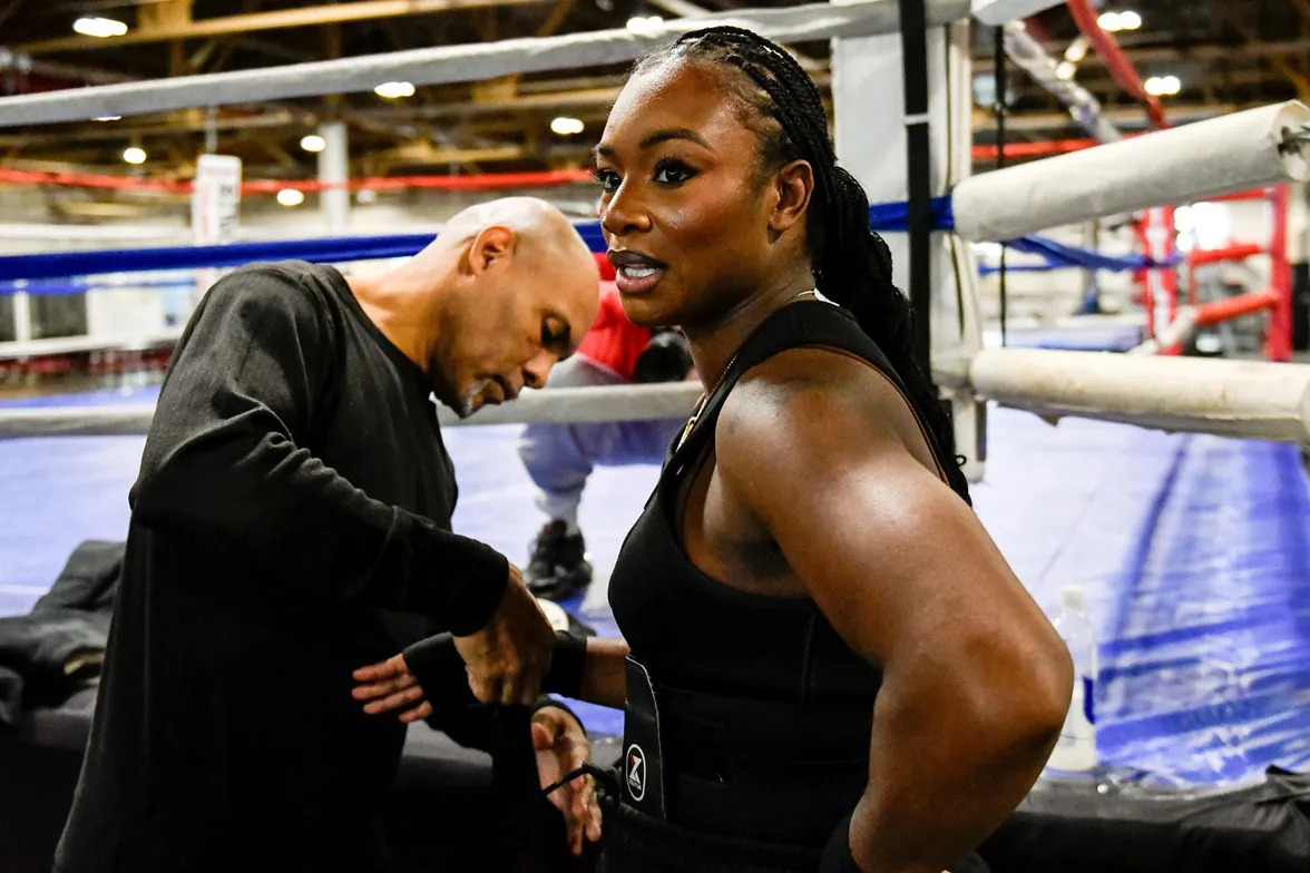 Claressa Shields vs Danielle Perkins Media Workout - 1.7.2024 - Photo x Adam J. Dewey-Salita Promotions-28