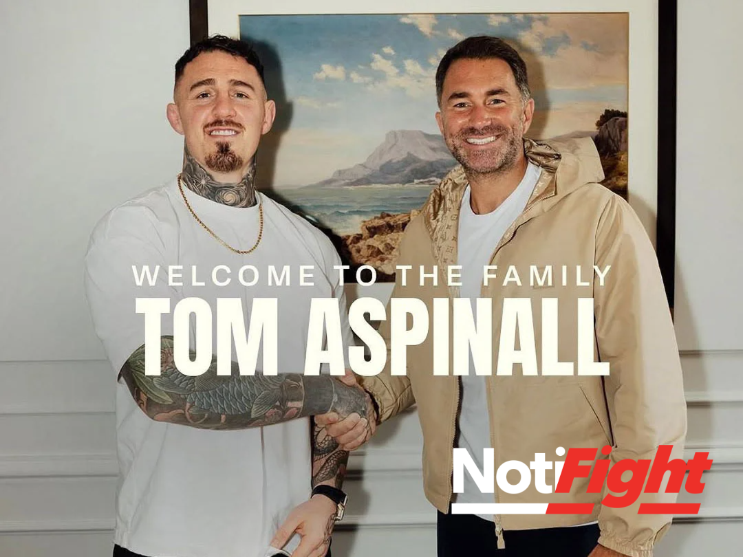 Tom Aspinall y Eddie Hearn