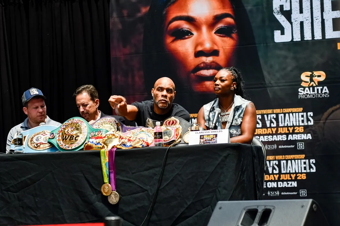 Claressa Shields vs Lani Daniels Press Conf at LCA - Detroit MI - 6.16.25- Photo x Adam J. Dewey-Salita Promotions-12