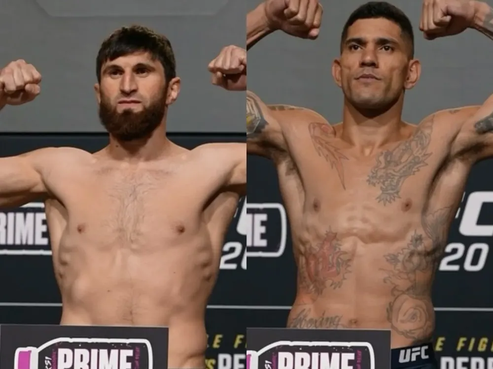 Magomed Ankalaev y Alex Pereira marcan 204,5 libras para UFC 320 en Las Vegas