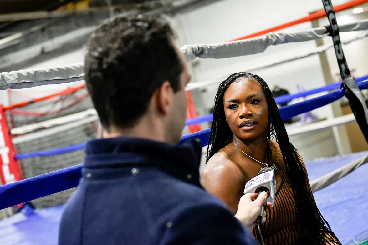 Claressa Shields vs Danielle Perkins Media Workout - 1.7.2024 - Photo x Adam J. Dewey-Salita Promotions-23