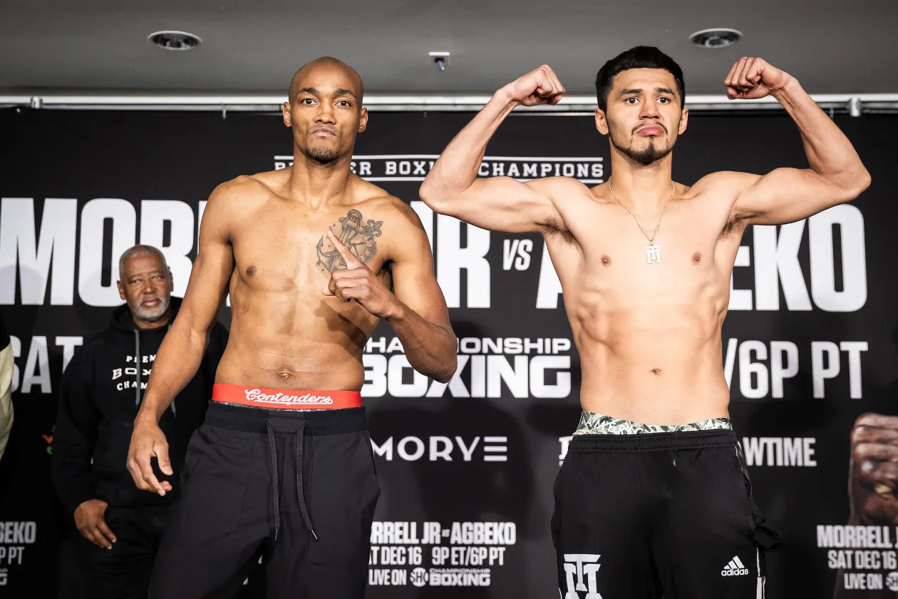 20231214 SHO - Morrell v Agbeko - MSP - Weigh In - WESTCOTT-12