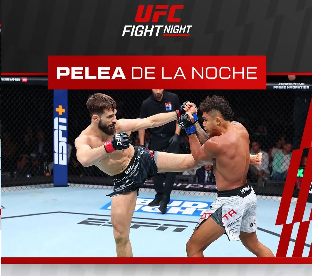 Nazim Sadykhov y Nikolas Motta ganan doble bono por Pelea de la Noche en UFC Bakú