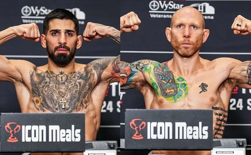 Emmett y Topuria en peso para el sábado en Florida y ESPN1