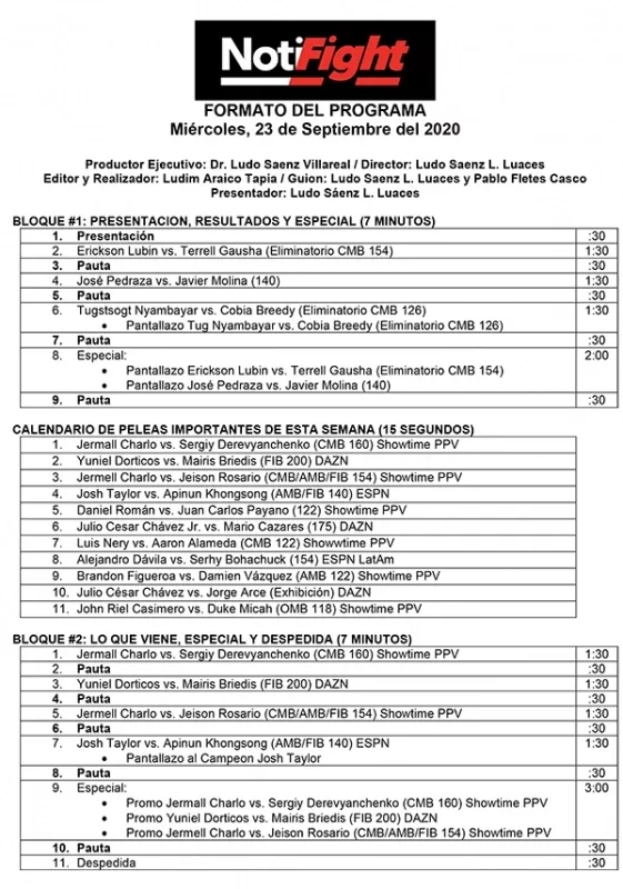 NotiFight TV - Septiembre 23 del 2020