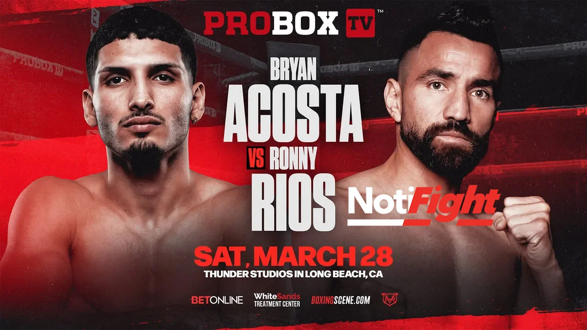 Bryan Acosta vs Ronny Rios Poster ProBox TV NF