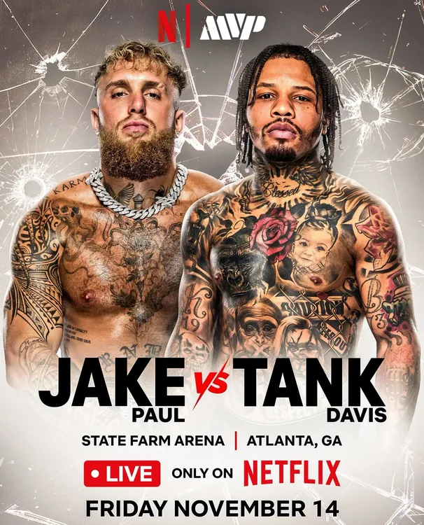 Poster Jake Paul vs Gervonta Davis MVP Poster Completo