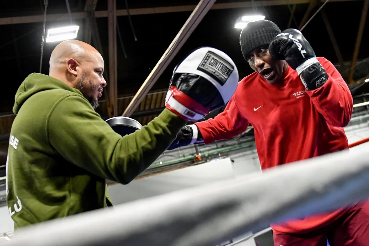 Claressa Shields vs Danielle Perkins Media Workout - 1.7.2024 - Photo x Adam J. Dewey-Salita Promotions-10